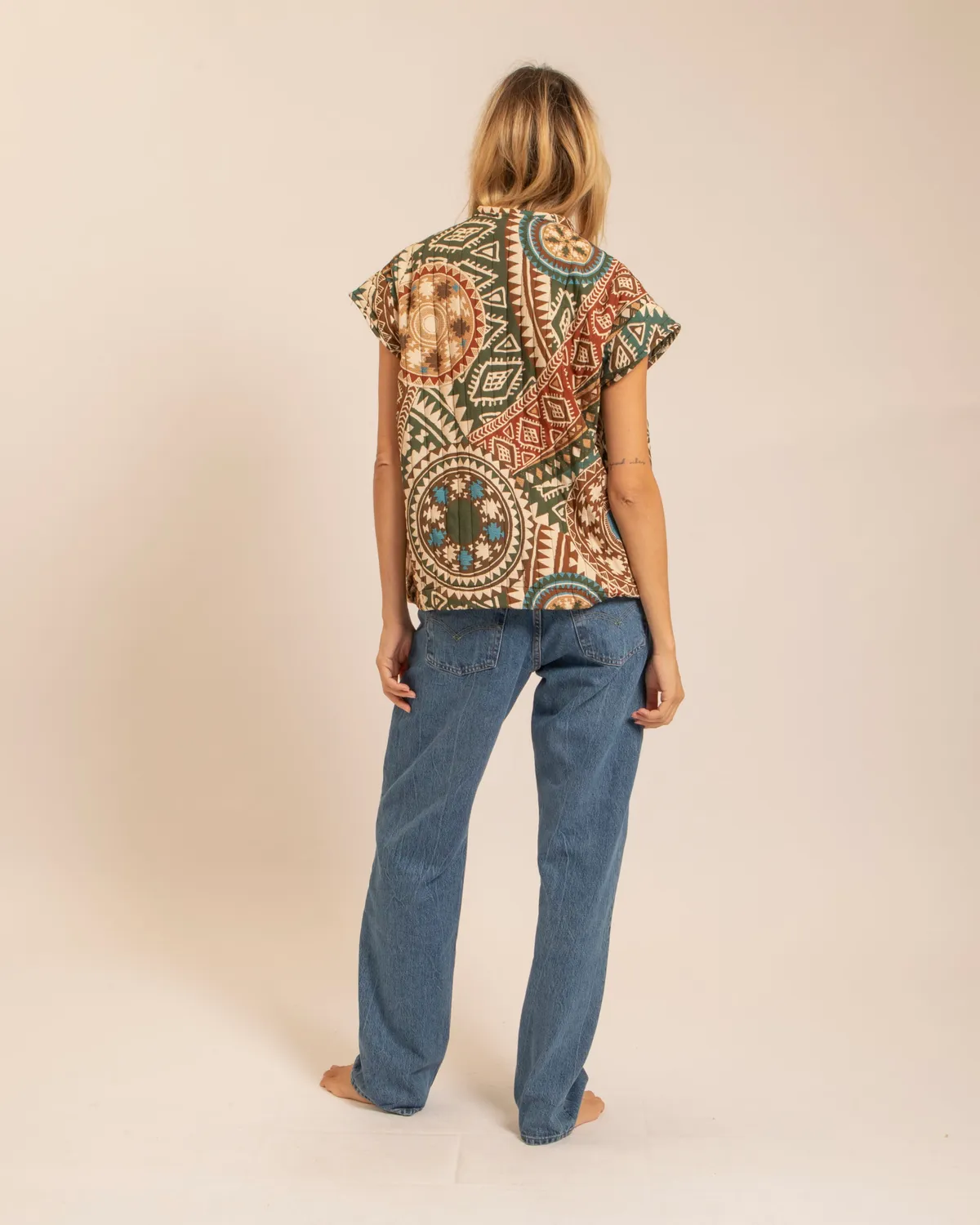 AOKYANOS Nazcas gilet kaki sans manches viscose