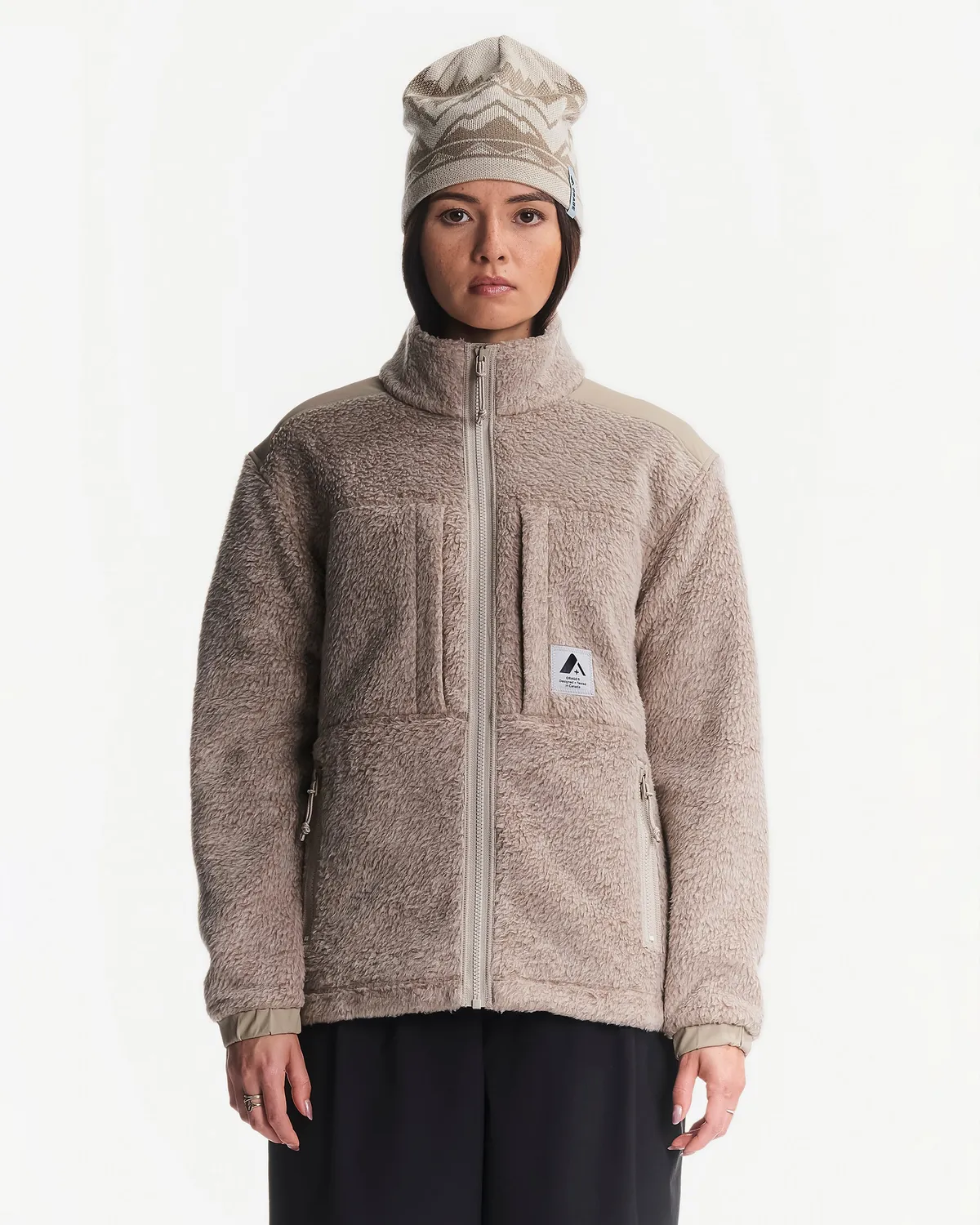 Orage Grizzly Pile veste polaire Dark Birch zippée