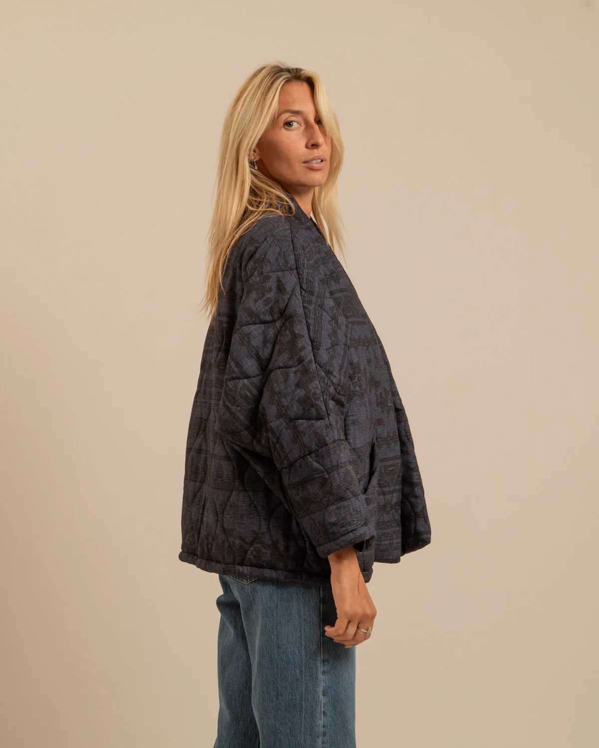 AOKYANOS Chicago veste navy imprimé viscose