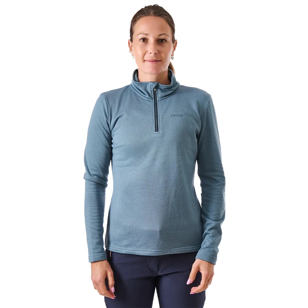 Lhotse Sofia polaire ardoise demi-zip grid
