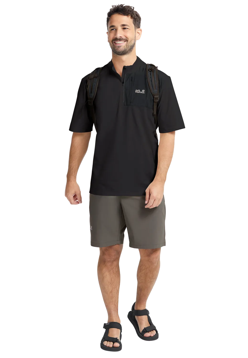 JACK WOLFSKIN SUCOL HZ T M t-shirt homme zippé