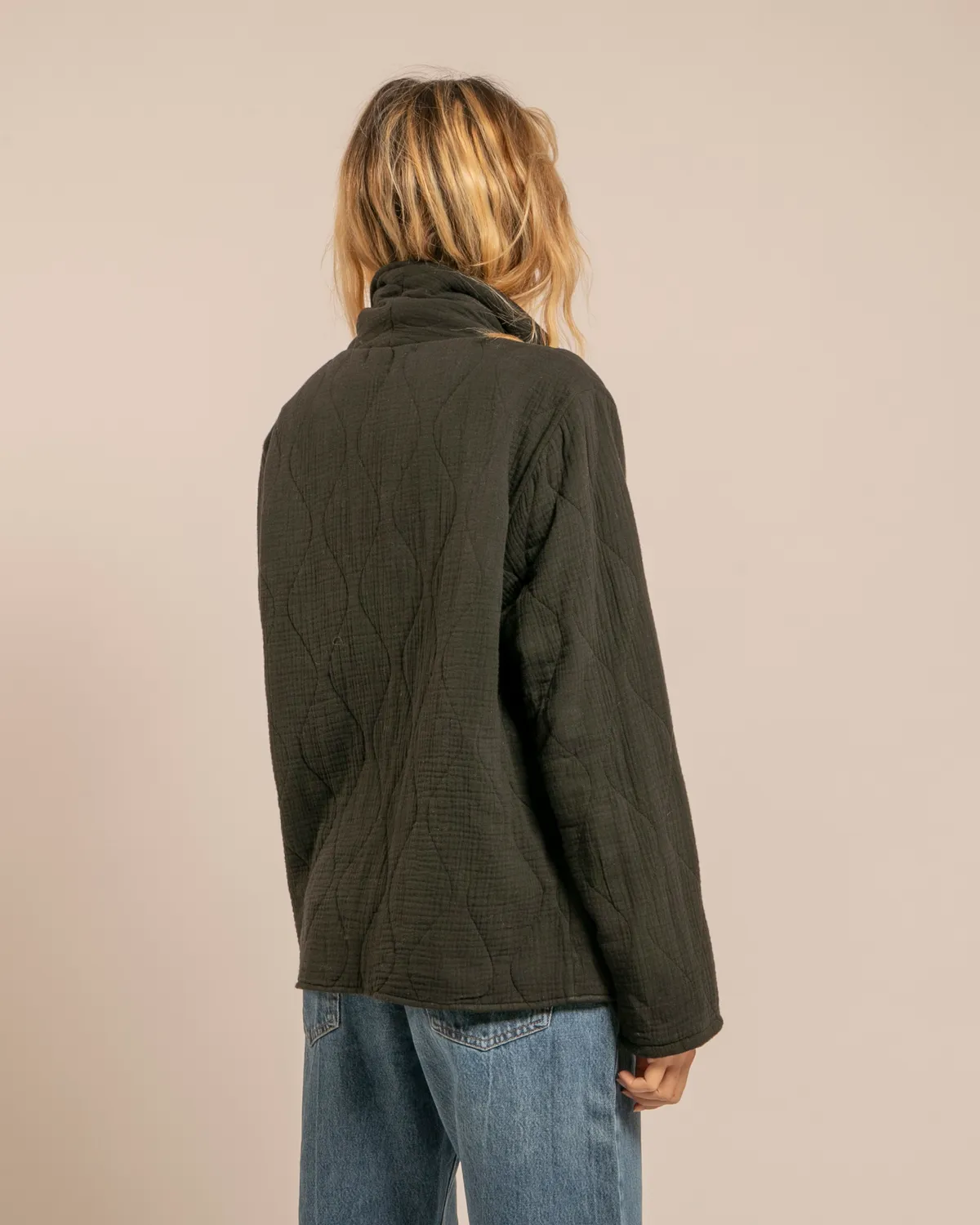 AOKYANOS Cuba Noir kimono coton matelassé taille unique