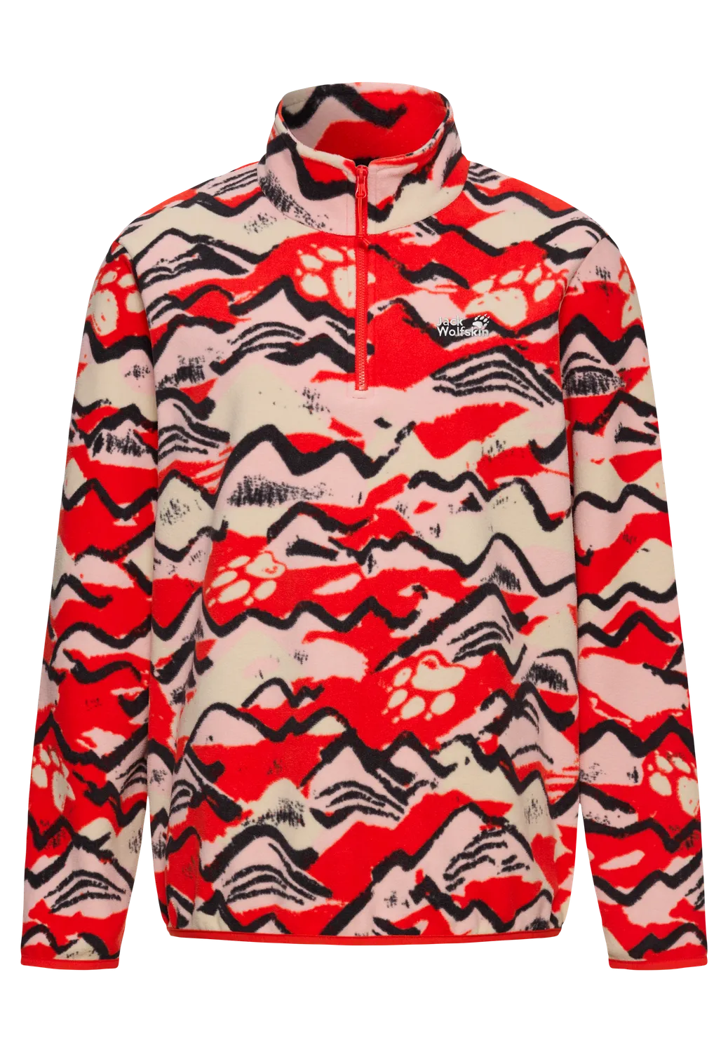 Jack Wolfskin Paw Era 100 Print polaire femme demi-zip