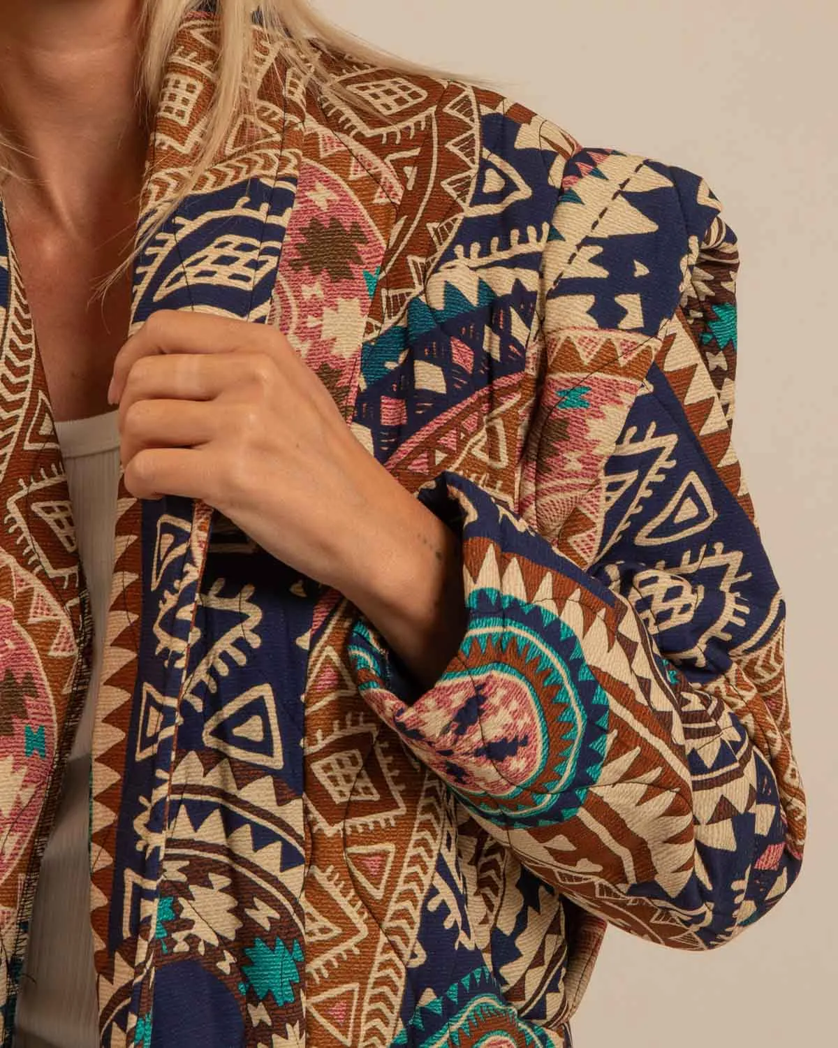 AOKYANOS San Francisco Nazcas kimono navy matelassé