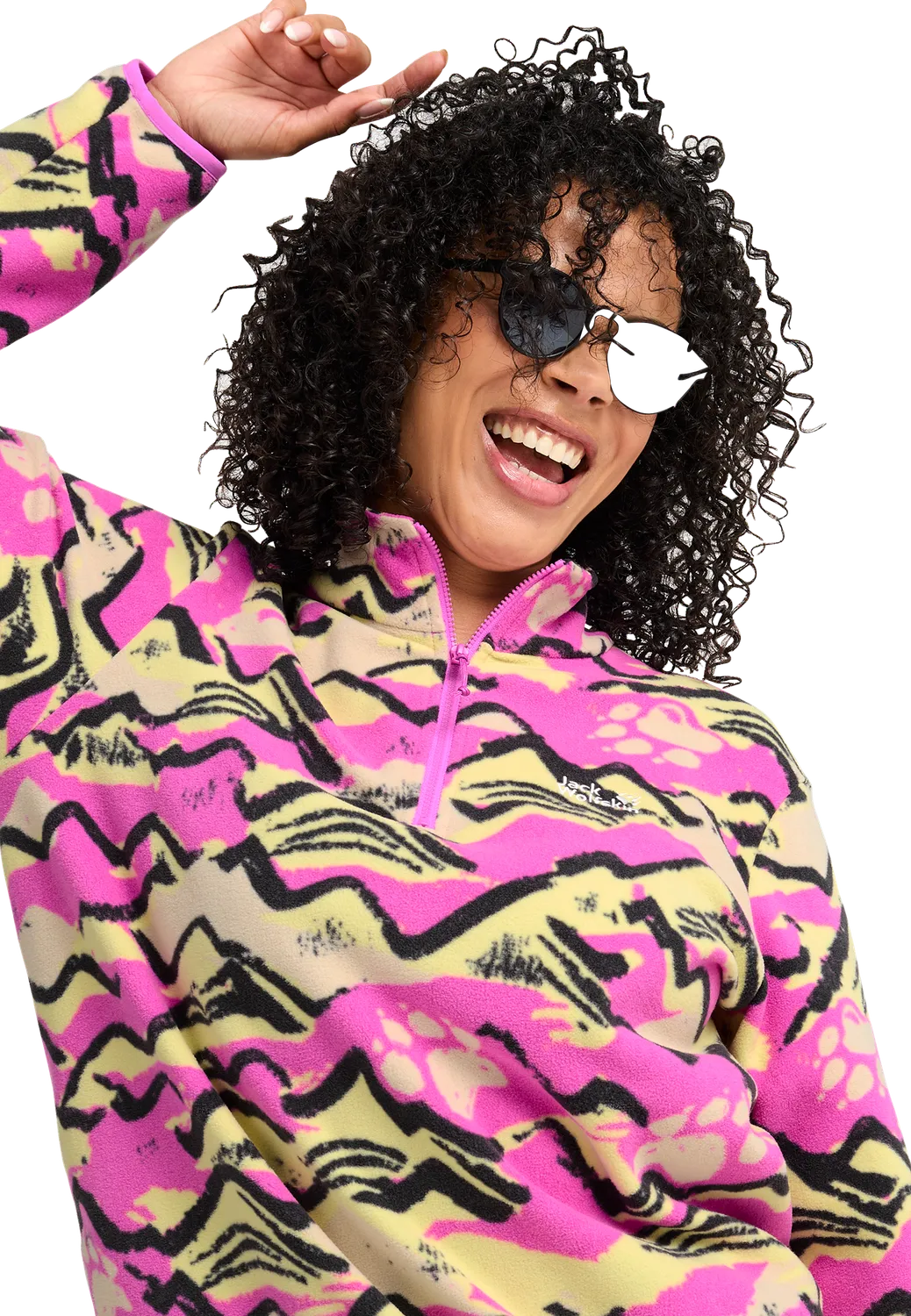 Jack Wolfskin Paw Era 100 Print polaire femme zippée