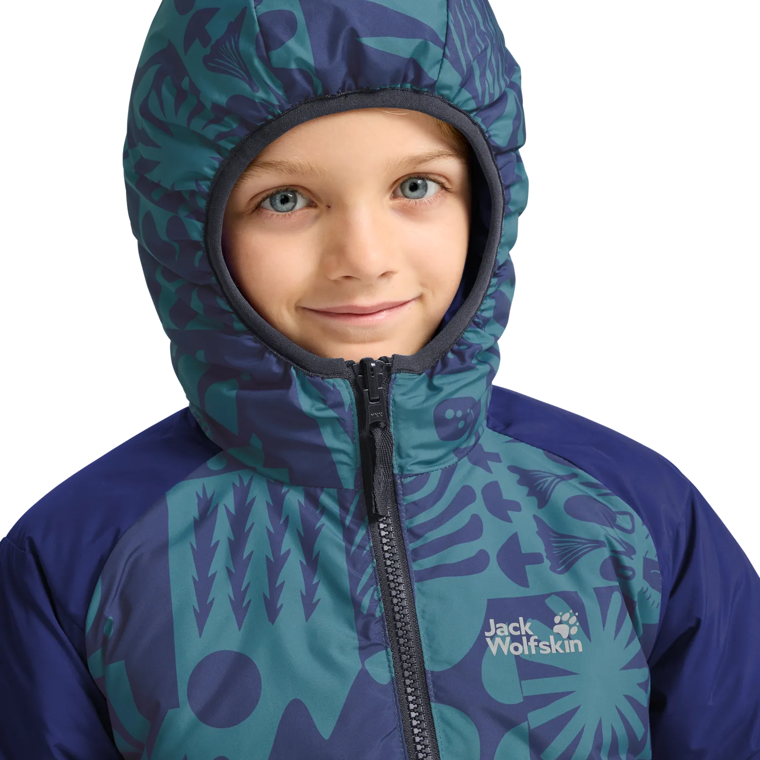 Jack Wolfskin Zenon Twist Hooded veste hiver enfant réversible
