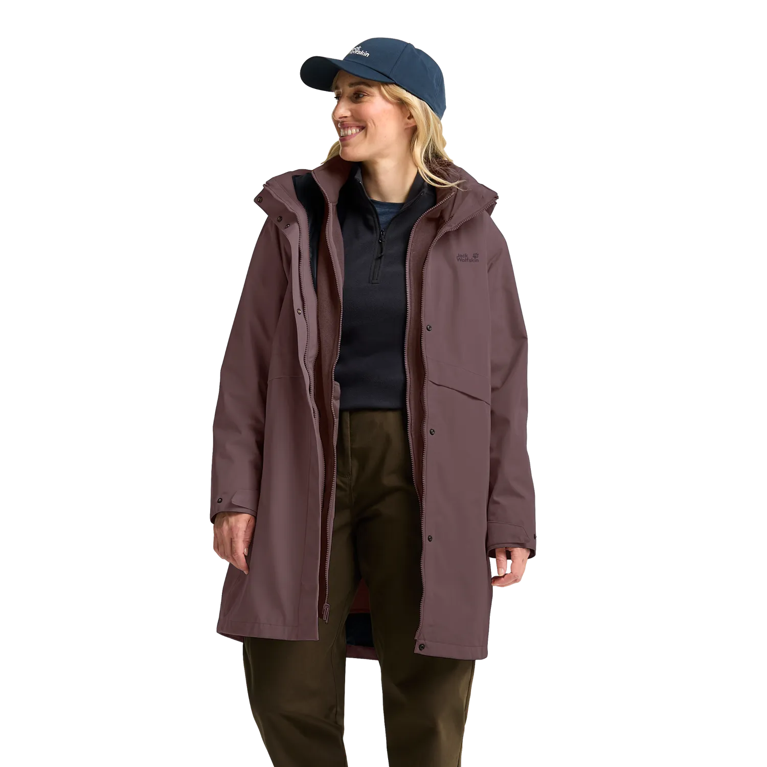 Jack Wolfskin Baylight 3IN1 Coat W manteau 3-en-1 femme polaire