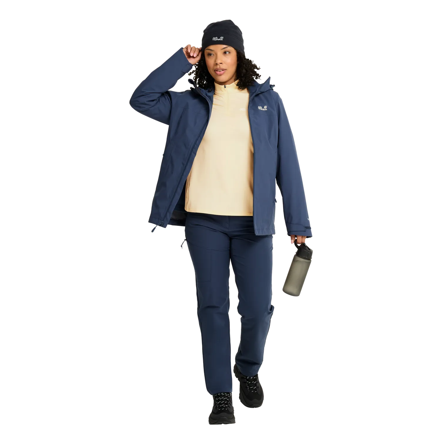 Jack Wolfskin Trail HZ W chemise femme zip respirante