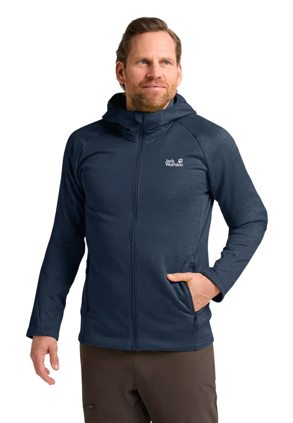 Jack Wolfskin Peak District Hooded FZ M Polaire homme