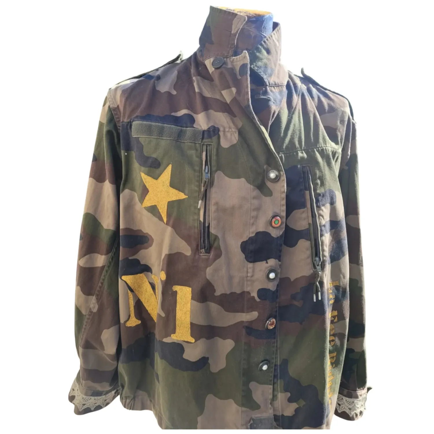 La Fée Bidule Jolly N1 veste militaire camouflage