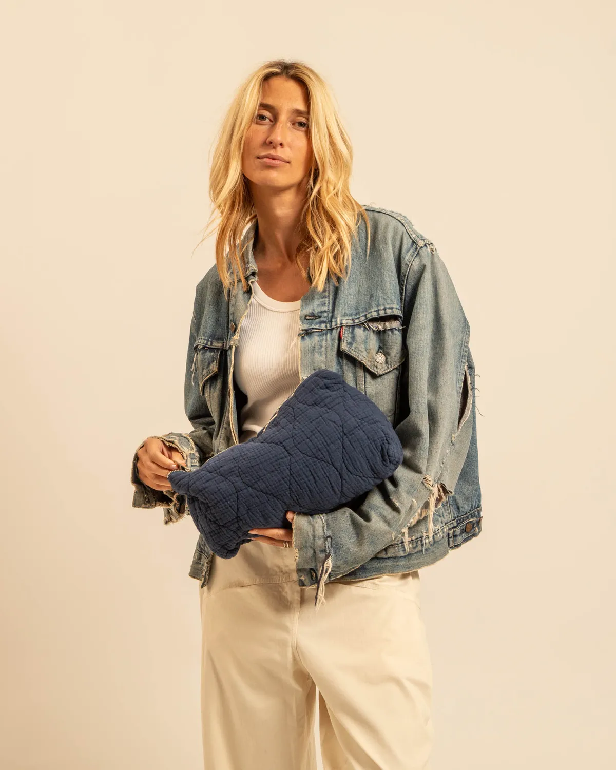 AOKYANOS Orlando Nuit pochette matelassée viscose