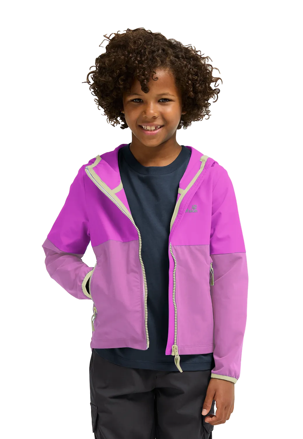 Jack Wolfskin Sandbird veste enfant capuche coupe-vent
