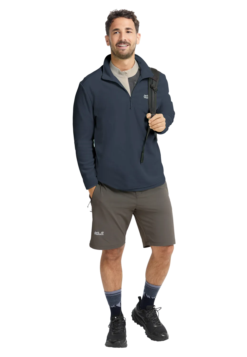 Jack Wolfskin Taunus 100 HZ M pull polaire homme demi-zip doux