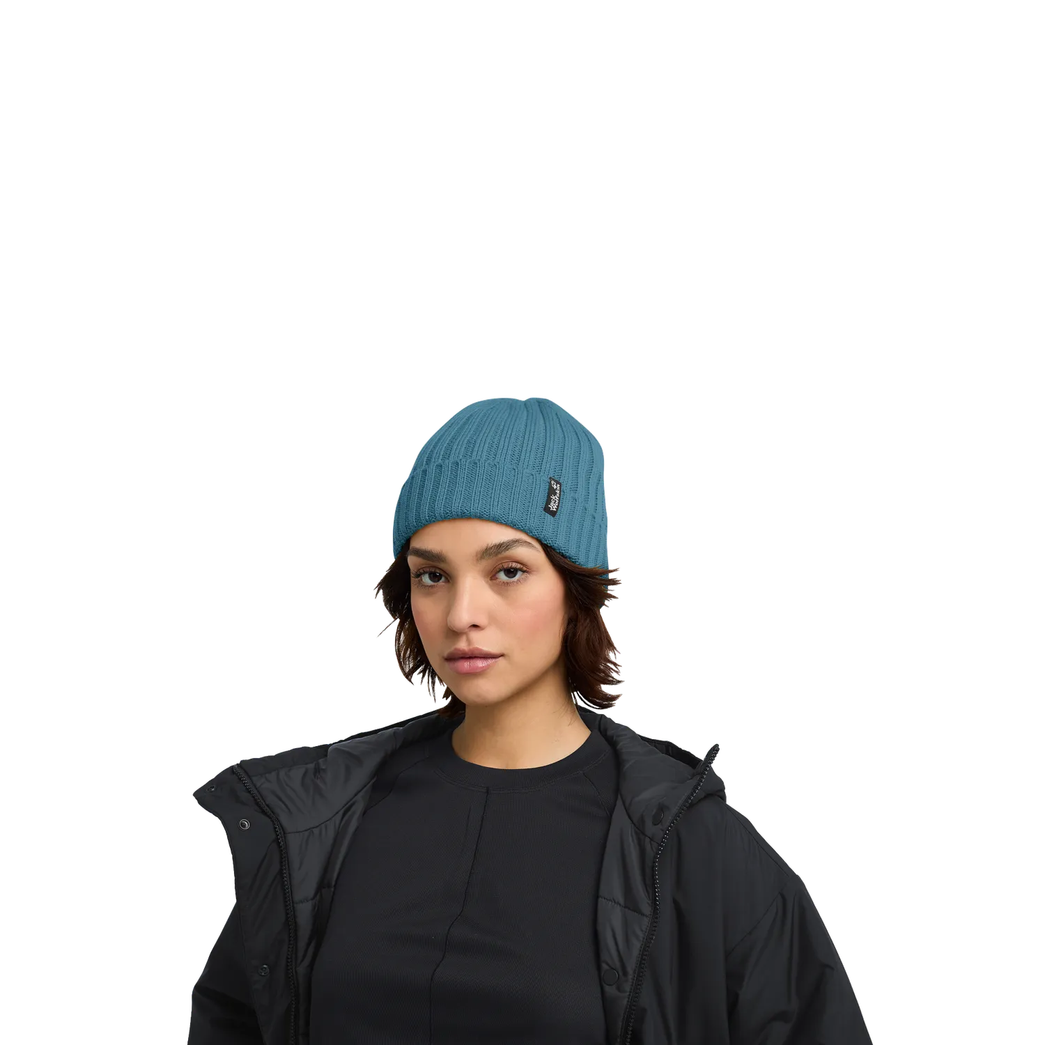 Jack Wolfskin Rib Knit Beanie bonnet hiver chaud doublé