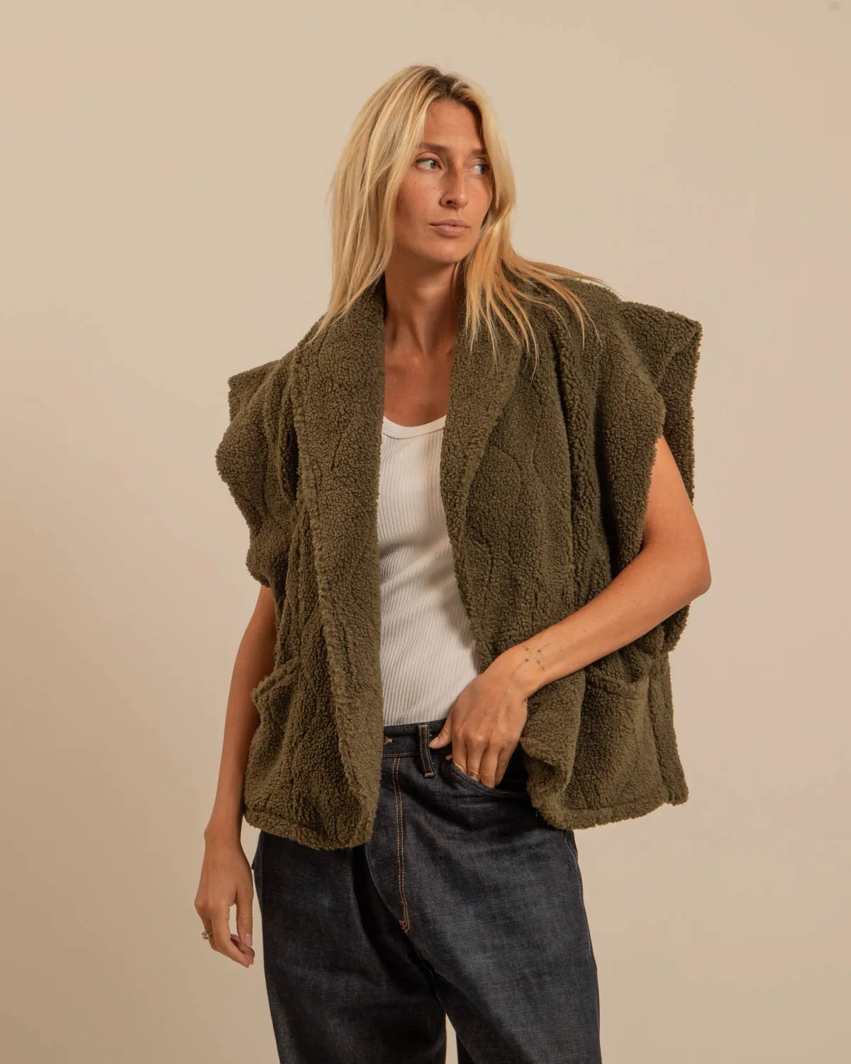 AOKYANOS Brooklyn Sherpa veste kaki taille unique