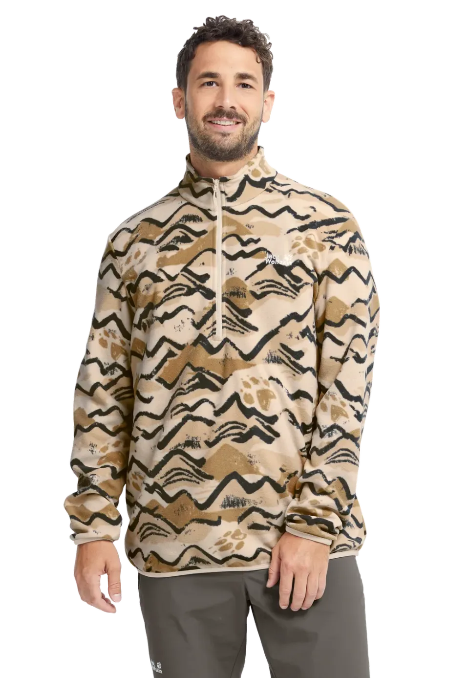 Jack Wolfskin Paw Era 100 polaire homme demi-zip