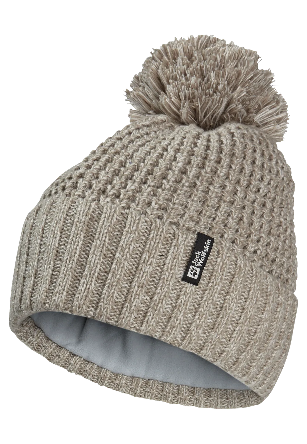 JACK WOLFSKIN MEDLEY KNIT BEANIE W bonnet pompon polaire