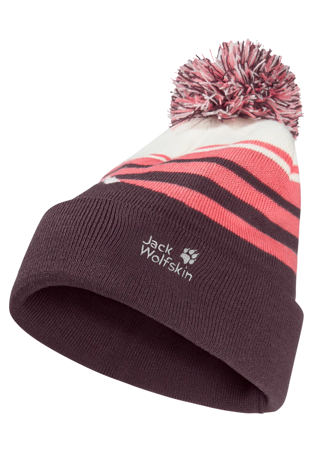 Jack Wolfskin Stripy Pompom Beanie K bonnet enfant