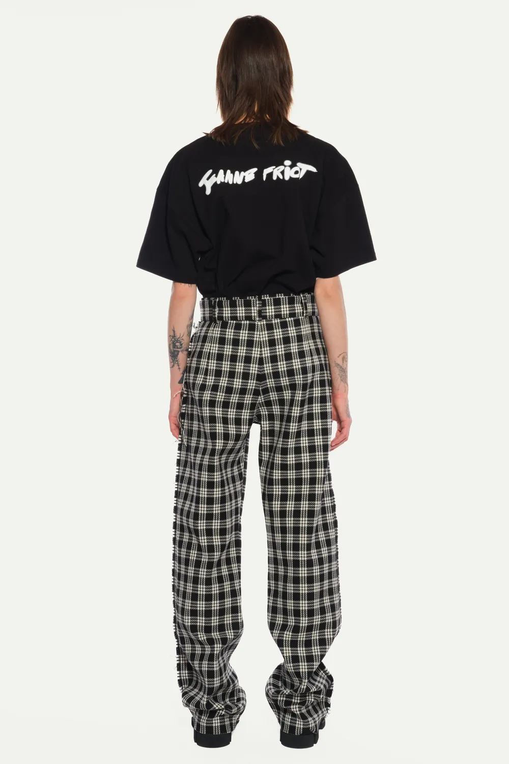 Jeanne Friot Tartan Suit Pantalon tailleur tartan noir blanc