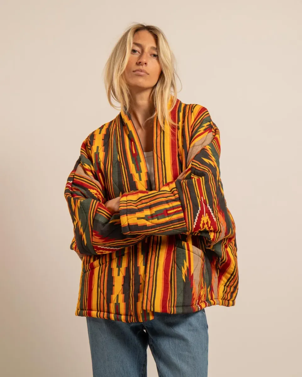 AOKYANOS Chicago Koda Kaki veste kimono matelassée kaki taille unique