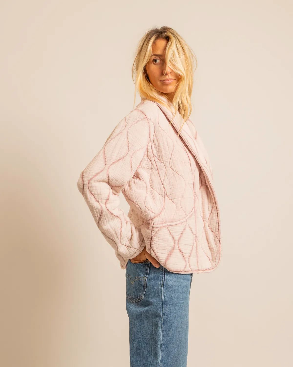 AOKYANOS Cuba kimono poudre coton matelassé