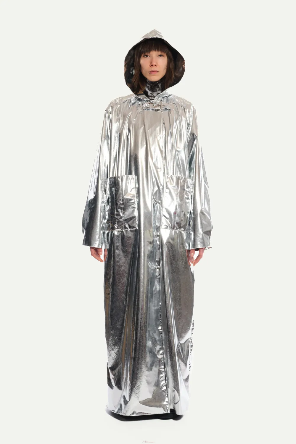 JEANNE FRIOT Silver Windbreaker coupe-vent argent
