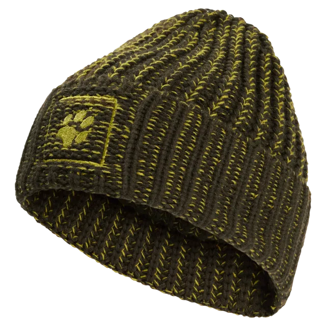Jack Wolfskin Badge Paw Beanie bonnet hiver chaud unisexe