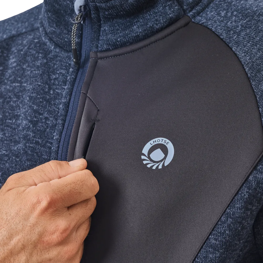 Lhotse Adler polaire navy blue chaude col montant