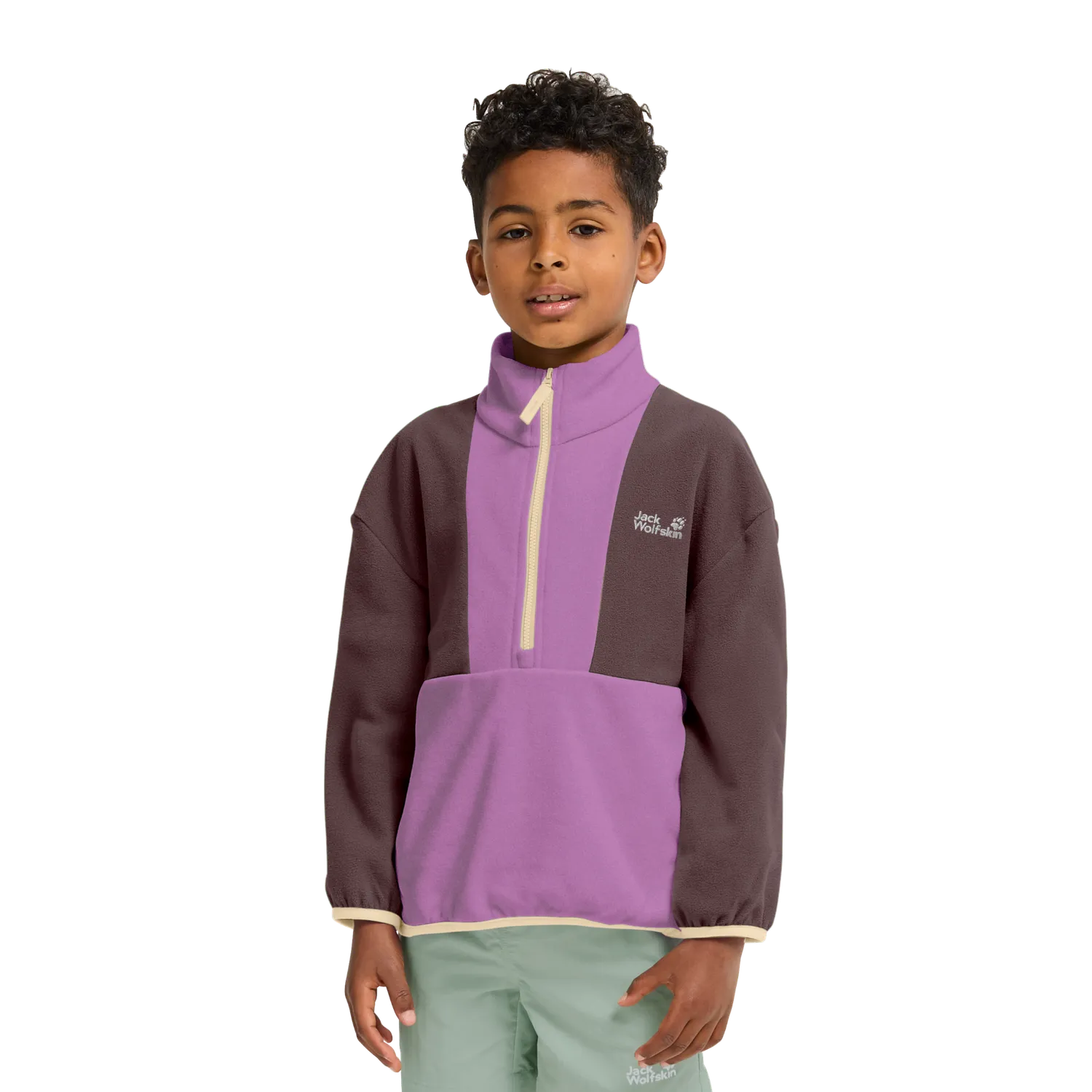 Jack Wolfskin Taunus Colorblock pull polaire enfant demi-zip