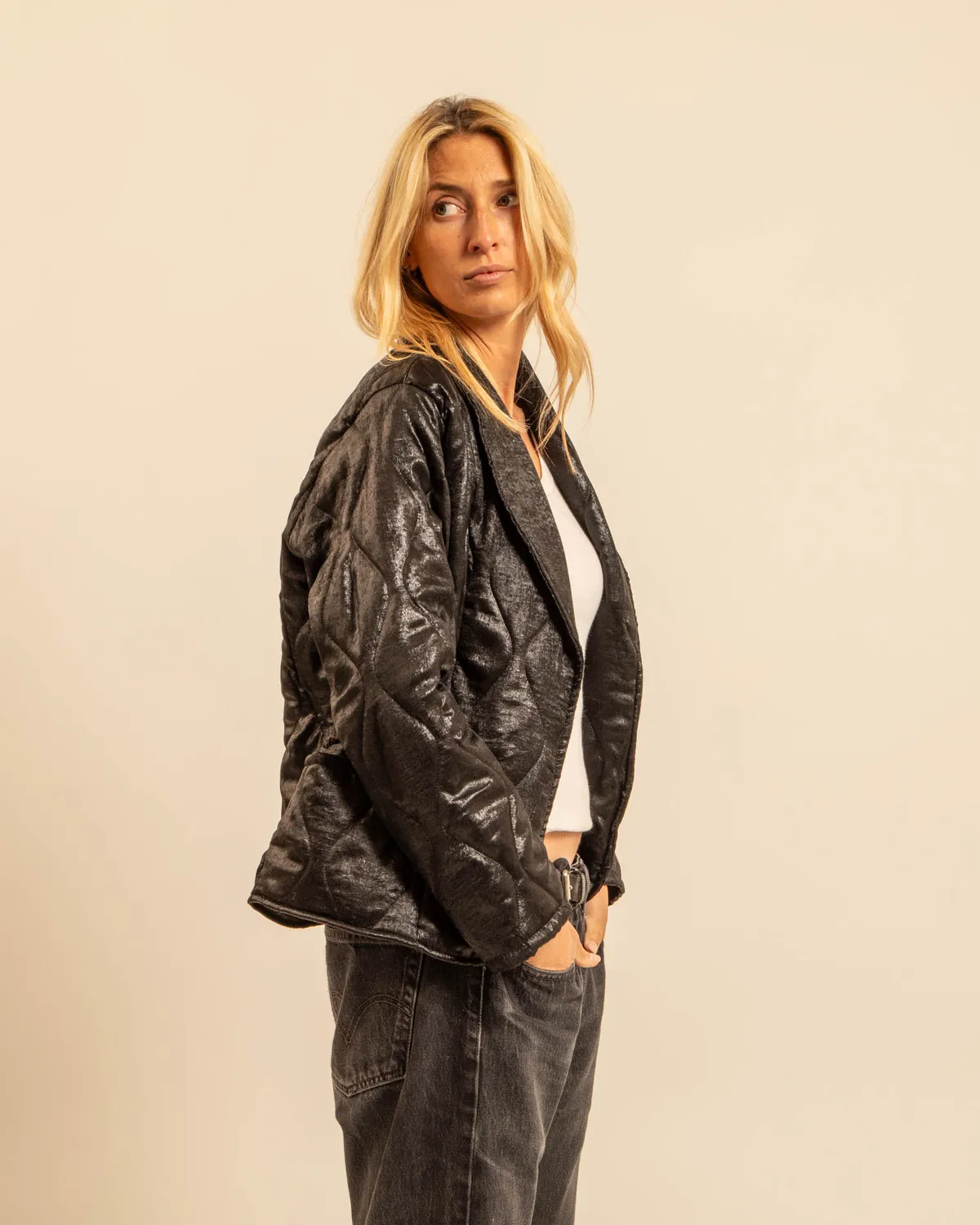 AOKYANOS Cuba irisé kimono noir taille unique polyester