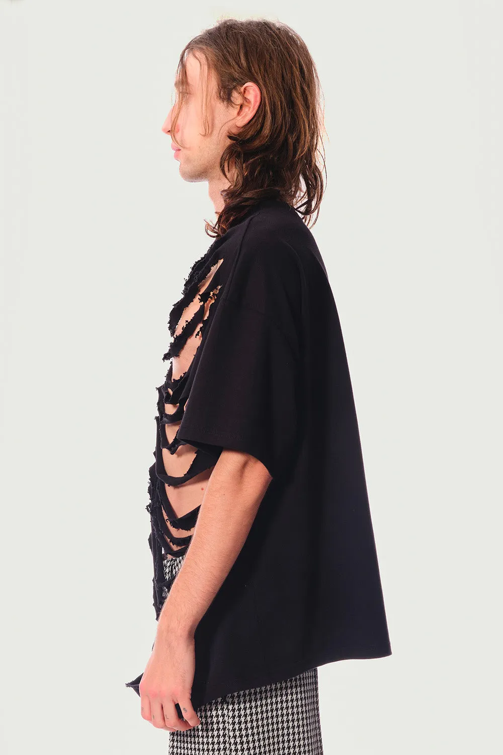 Jeanne Friot Destroy tee oversize noir coton