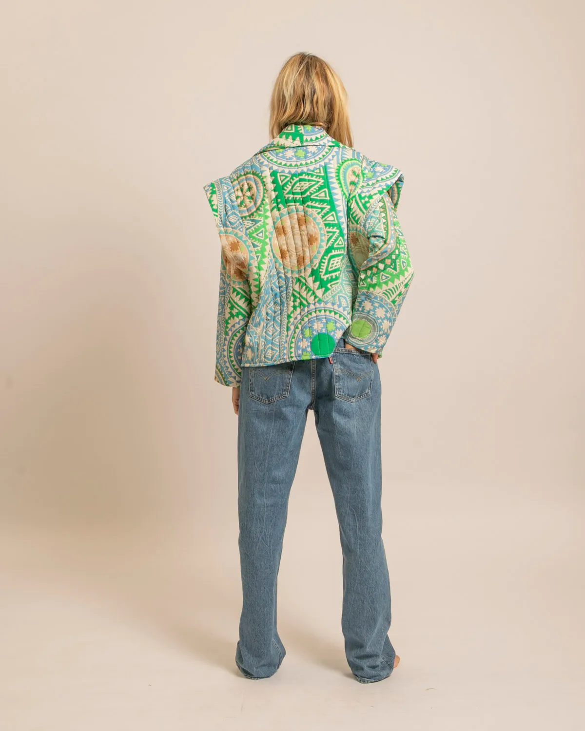 AOKYANOS San Francisco Nazcas kimono matelassé vert taille unique