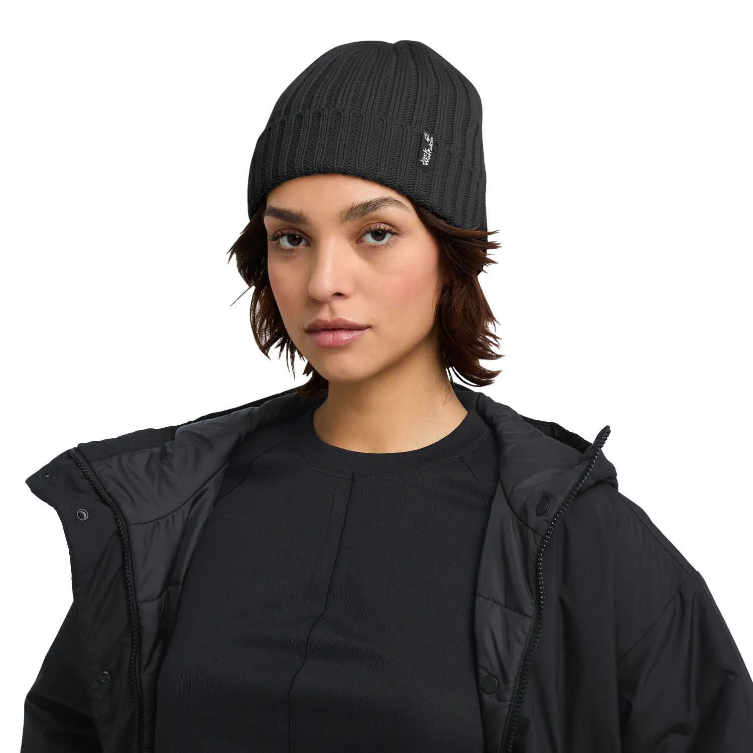 Jack Wolfskin Rib Knit Beanie bonnet doublé polaire mixte