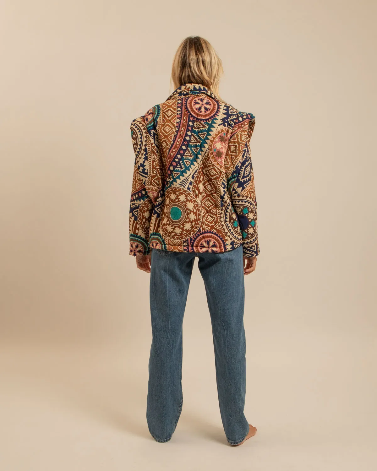 AOKYANOS San Francisco Nazcas kimono navy matelassé