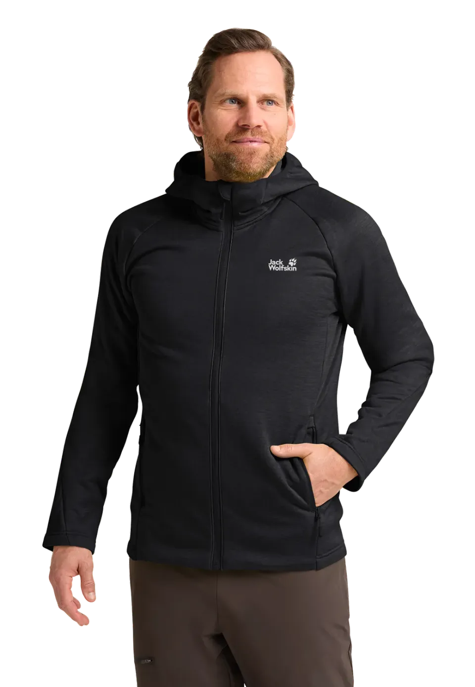 Jack Wolfskin Peak District Hooded Fz M polaire homme