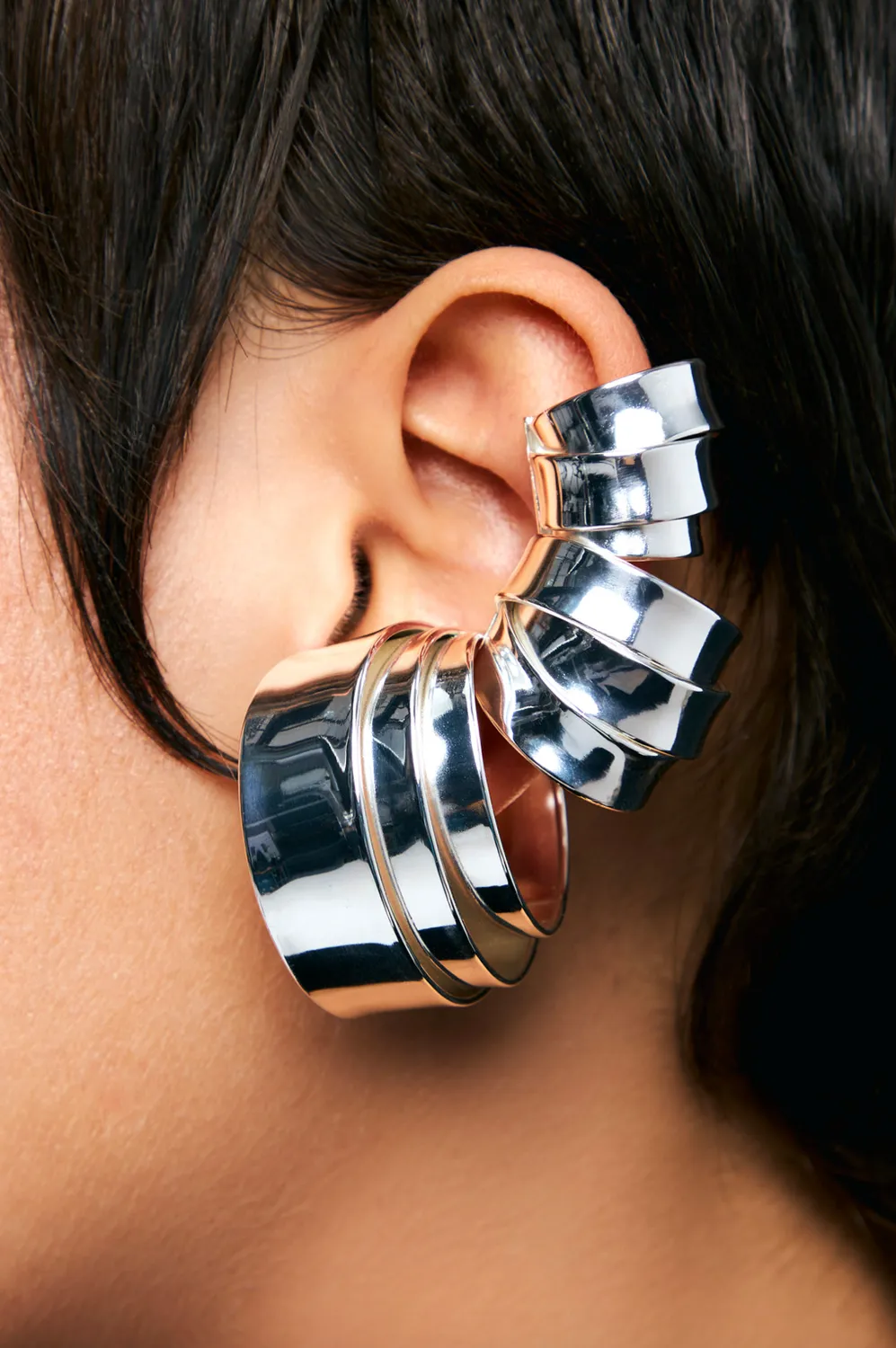 Jeanne Friot 3-Ribbon earcuff manchette oreille argent