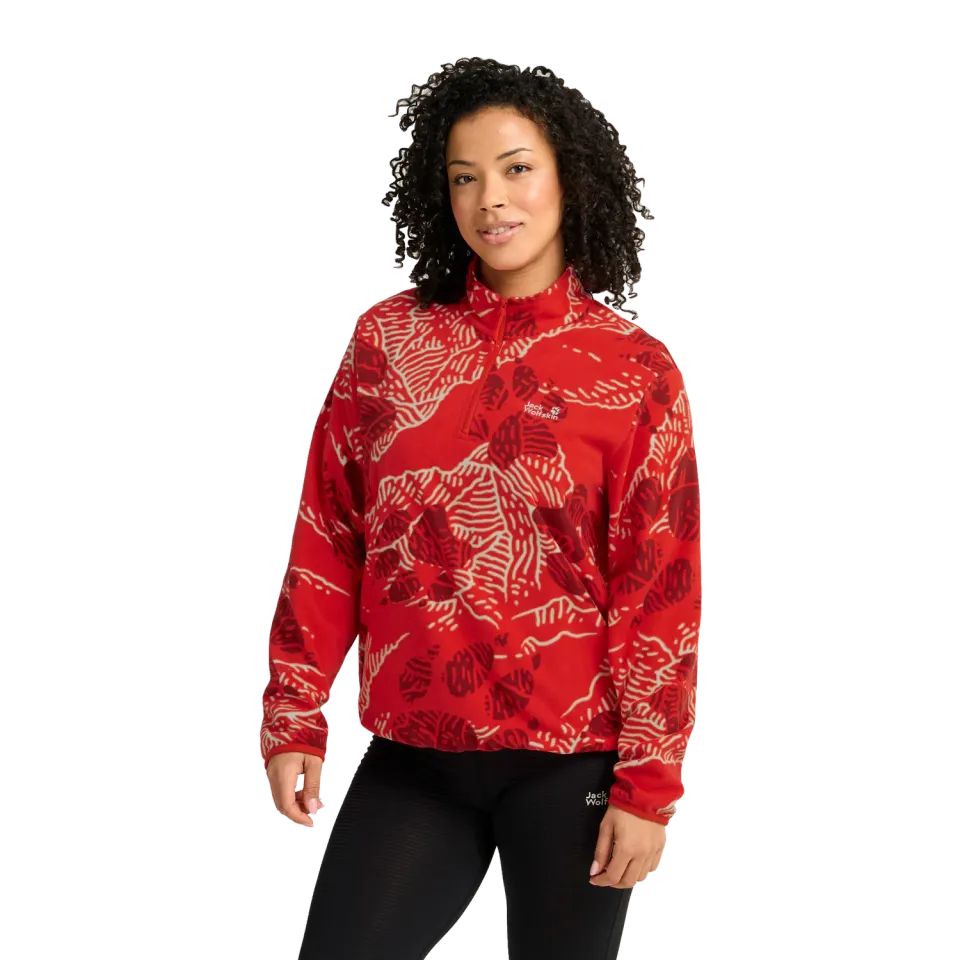 Jack Wolfskin Paw Era 100 Print HZ W polaire femme demi-zip