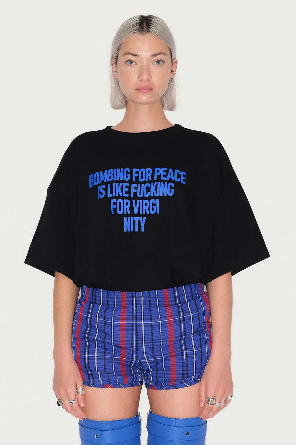 Jeanne Friot Peace tee-shirt oversize noir recyclé