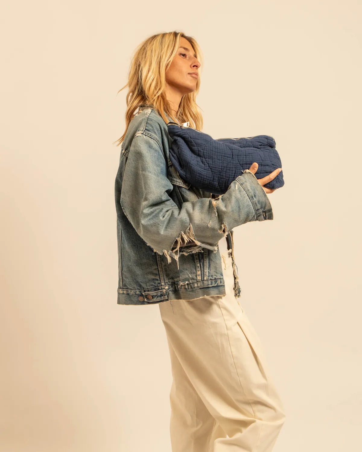 AOKYANOS Orlando Nuit pochette matelassée viscose