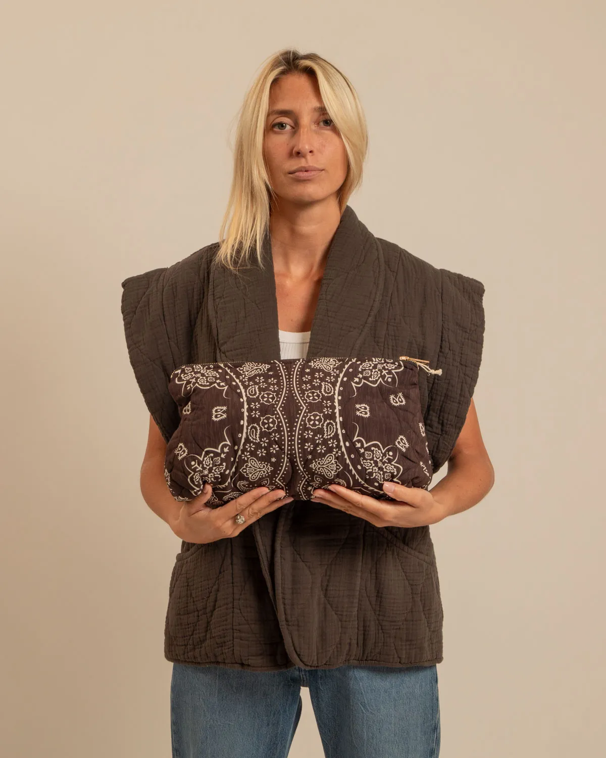 AOKYANOS Orlando pochette Bandana Chocolat viscose