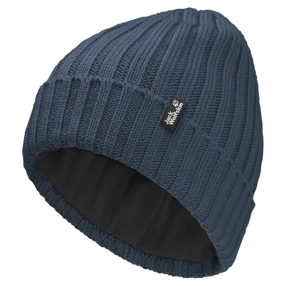 Jack Wolfskin Rib Knit Beanie bonnet taille unique doublé polaire
