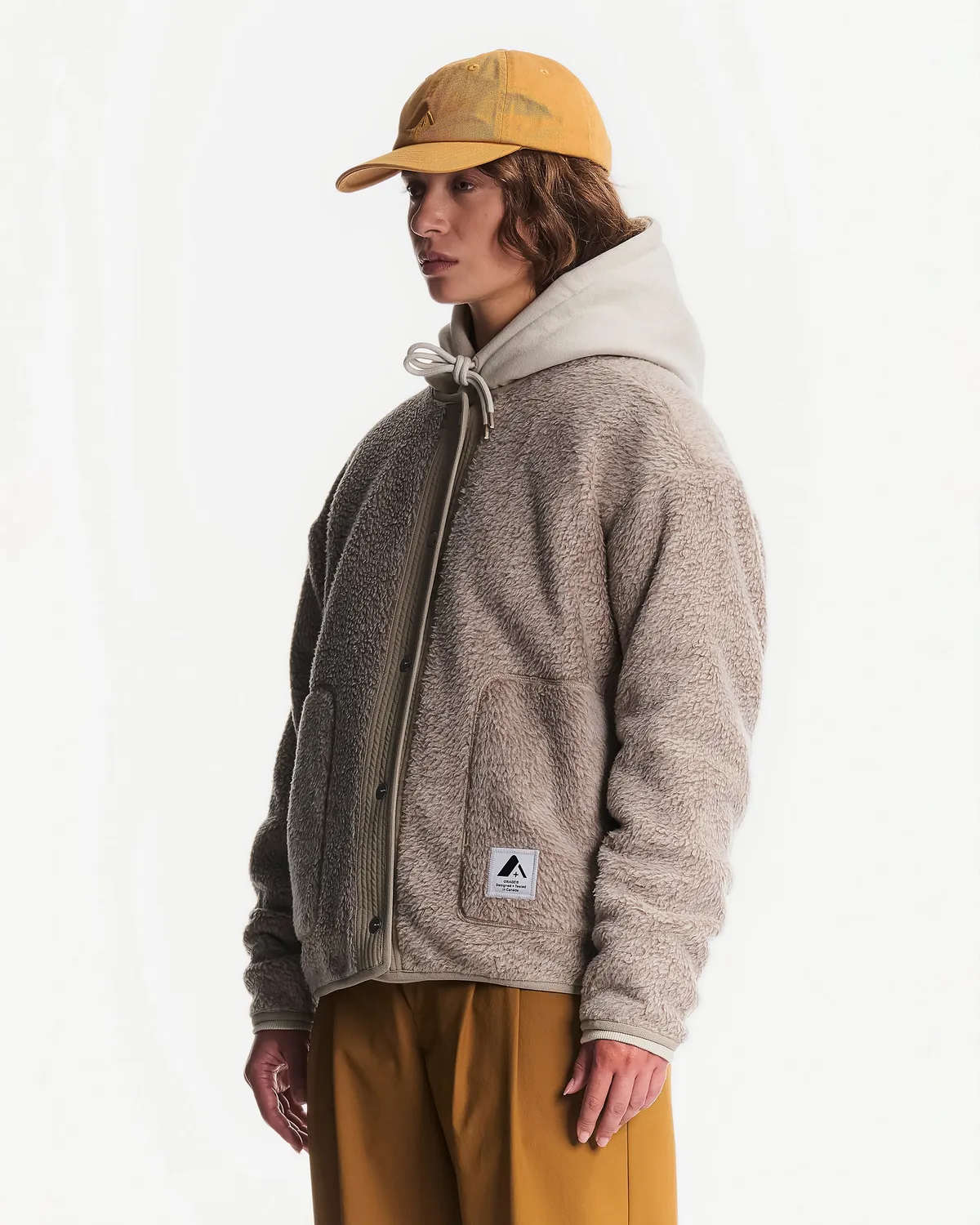 Orage Grizzly Pile cardigan polaire femme Umber