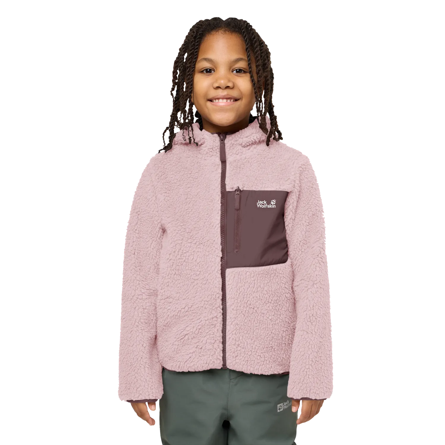 Jack Wolfskin Ice Curl Hood Jacket K veste polaire enfant capuche