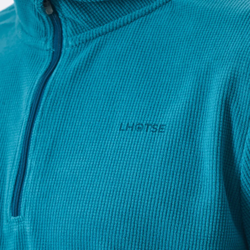 Lhotse Jawad polaire demi-zip pagoda blue grid