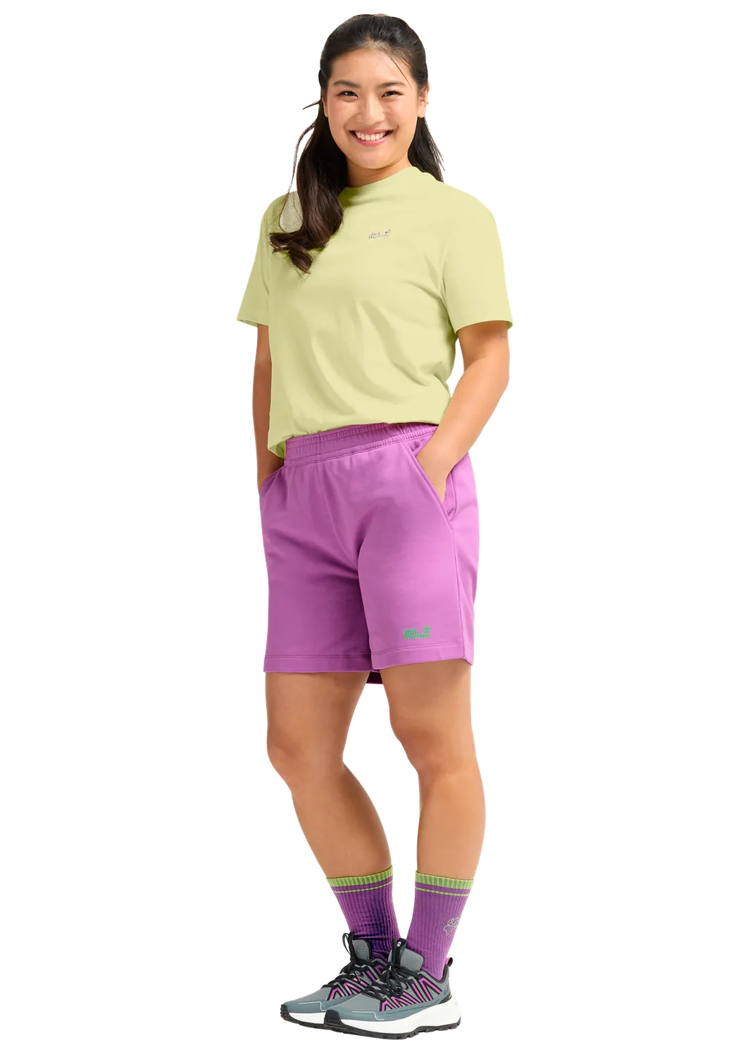 Jack Wolfskin Celebrate the Paw short femme coton