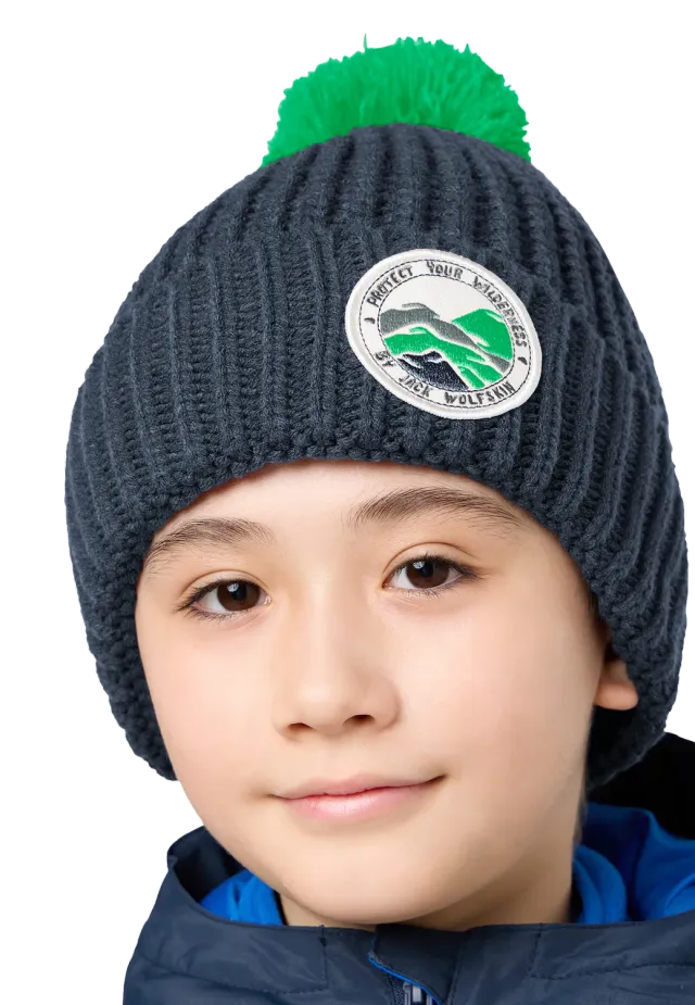 Jack Wolfskin Pompom Badge bonnet enfant pompon chaud