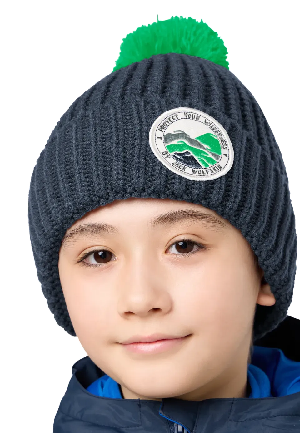 Jack Wolfskin Pompom Badge bonnet enfant pompon chaud