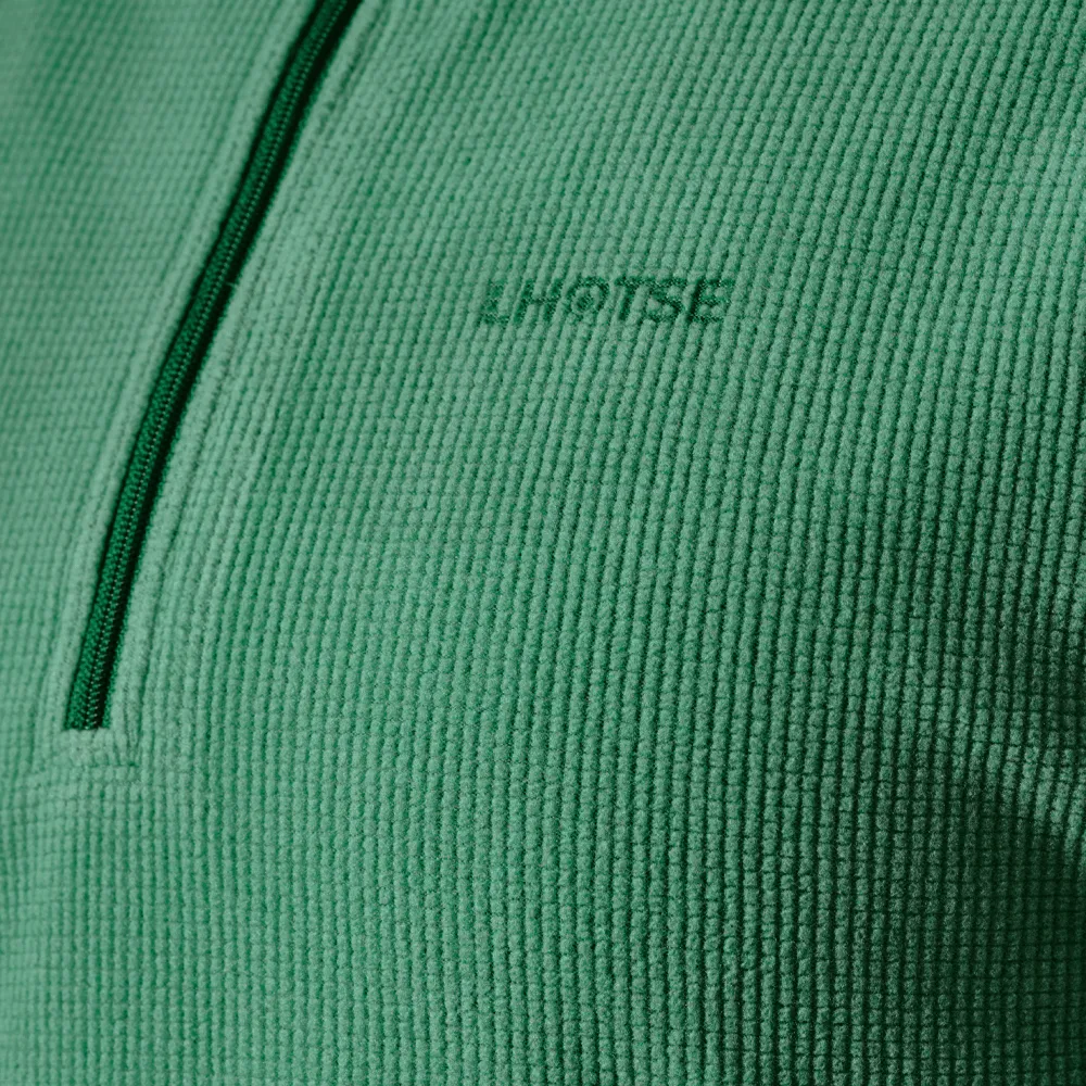 Lhotse Sofia polaire wasabi demi-zip grid