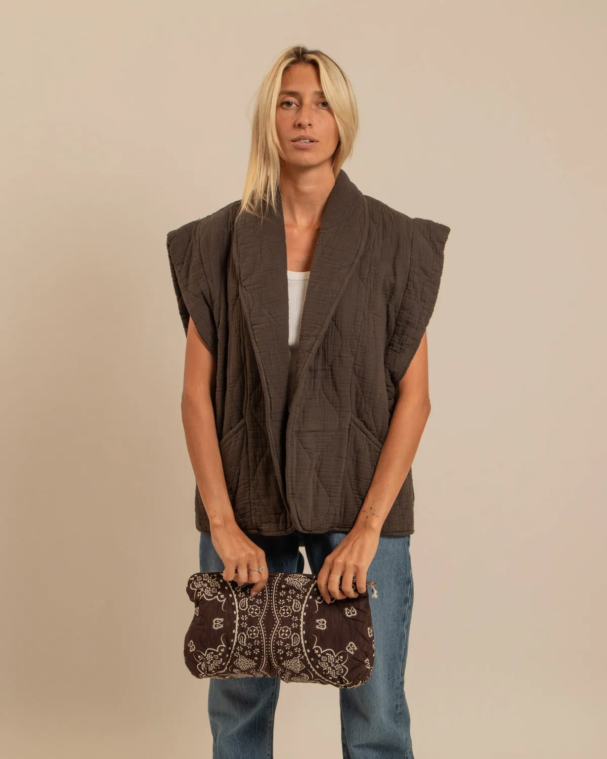 AOKYANOS Orlando pochette Bandana Chocolat viscose