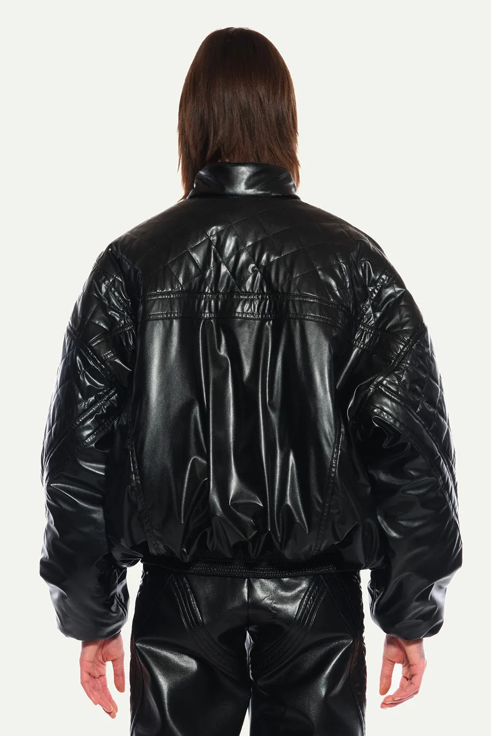 Jeanne Friot Biker Bombers blouson noir vegan matelassé